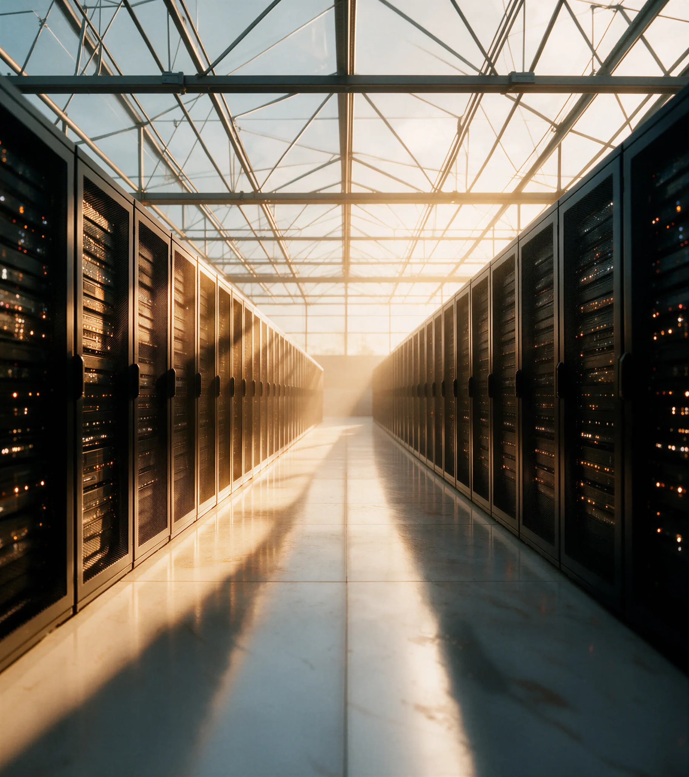 Illuminated data center server racks